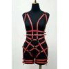 Giyim Deri Body Harness, Deri Dansçı Kostüm, Pole Dans Kostüm - Apft502