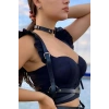 Giyim Deri Choker Ve Kemer Harness Takım - Brf632