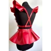 Giyim Deri Elbise Harness, Şık Mini Deri Elbise, Prenses Deri Elbise - Brf1001