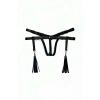 Giyim Deri İç Giyim Püsküllü Tanga Harness - Brf439