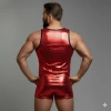 Giyim Erkek Kırmızı Lame Tank Top Boxer Takımı