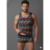 Giyim Erkek Renkli Tank Top Boxer Takımı
