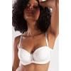 Giyim Gala Balconette Foam Cup Bra, Ekru Konforlu Ve Şık Sütyen, Strapless