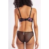 Giyim Golshan Gardenia Mini Slip, Kadın Dantelli Çiçek Baskılı Siyah Normal Bel Külot