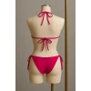 Giyim Kadın Fuşya Yandan Bağlamalı Bikini Mayo Takımı