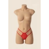 Giyim Kadın Kırmızı Transparan Tül String Tanga