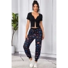 Giyim Kadın Siyah Çift Fermuarlı Modern Yarım Kol Crop Top Bluz