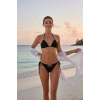 Giyim Kadın Siyah Pedli Fiyonklu Bağlamalı Bikini Takımı