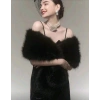 Giyim Kürk Orijinal Siyah Seksi Omuzluk Şık Kürk