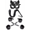 Giyim Maske Kırbaç Bileklik 5 Li Harness Deri Set
