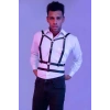Giyim Şık Erkek  Deri Göğüs Harness - Brfm40