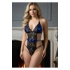 Giyim Siyah Saks Mavi Fantezi Bodysuit - 838