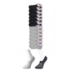 Giyim Siyah Ve Gri Kadın Görünmez Çorap 12 Çift