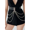 Giyim Zincirli Deri Bel Kemer Harness - Brf904