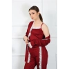 Kadın 3lü Bordo Sabahlık Takım