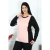 Kadın Büyük Beden Penye Uzun Kol Pijama Takım