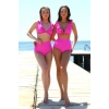 Kadın Fırfırlı Yüksek Bel Fuşya Bikini