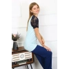 Kadın Kolu Dantelli Penye Pijama Takım Su Yeşili