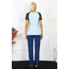 Kadın Kolu Dantelli Penye Pijama Takım Su Yeşili