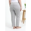 Kadın Pamuklu Büyük Beden Alt Pijama Gri