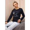 Kadın Penye Uzun Kol Pijama Takım Laciver
