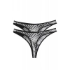 Kadın Siyah Beyaz Desenli 2li Tanga Slip