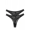 Kadın Siyah Yılan Desenli 2li Tanga Slip