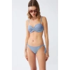 Kadın Straplez Mavi Bikini Takımı