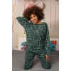Kadın Uzun Kol 3 İplik Penye Pijama Takım Yeşil