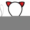 Kırmızı Kulaklı Kedi Kostüm Seti – Taç Papyon Kuyruk 3 Parça