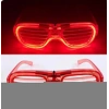 Kırmızı Led Işıklı Parti Gözlüğü - Neon Glow Şerit Gözlük 3 Modlu