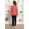 Kız Çocuk Penye Pijama Takım Mercan
