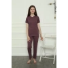 Kız Çocuk Penye Pijama Takım Mürdüm