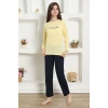 Kız Çocuk Penye Pijama Takım Sarı