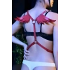Melek Kanadı Detaylı Şık Deri Harness - Brf642