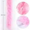 Pembe Renk Kabarık Tüylü Otriş Boa Dekorasyon Tüy 180 Cm