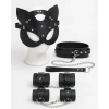 Siyah Maske Tasma Kelepçe Harness 4lü Set Premium Konsept Aksesuar