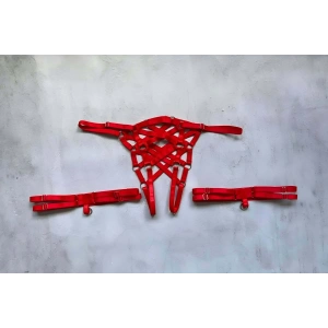 Ağı Açık Fantazi Külot Ve Bacak Bandı Takımı Lastik Harness - Brf1202