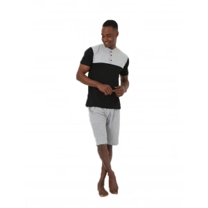 Erkek 3lü Pijama Takım Siyah