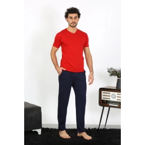 Erkek Penye Kırmızı 3lü Pijama Takımı
