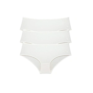 Giyim 3 Adet Kadın Yüksek Bel Bato Külot Krem