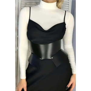 Giyim Arkadan 2 Tokalı Şık Deri Kemer - Brf611