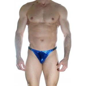 Giyim  Arkası Büzgülü Mavi Lame Brazillian Slip