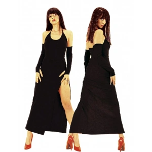 Giyim  B101199 Derin Yırbrfaçlı Eldivenli Elbise