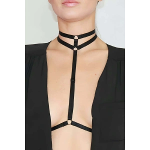 Giyim Boyunda Çift Sıralı Şık Lastik Harness - Brf84