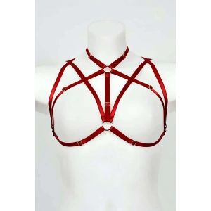 Giyim Boyundan Bağlamalı Fetiş Göğüs Harness - Brf166