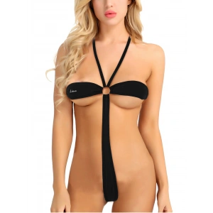 Giyim  Büyük Beden Fantazi İç Giyim Siyah Seksi Fantezi Gecelik