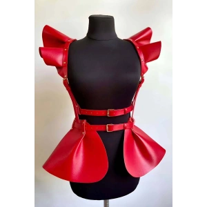 Giyim Deri Elbise Harness, Şık Mini Deri Elbise, Prenses Deri Elbise - Brf1001