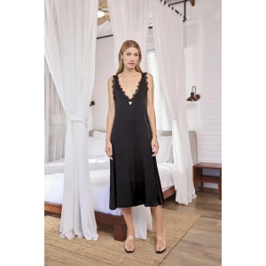 Giyim Göğüs Ve Sırt Dekolteli Dantelli Saten Gecelik