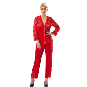 Giyim Kırmızı Penye Pijama Takımı - 1570